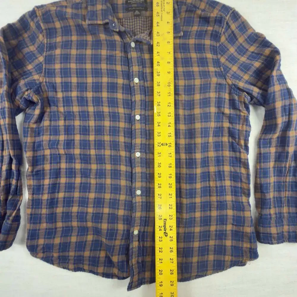 Banana Republic Untucked Standard Fit Plaid Shirt XL.